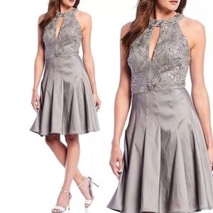*NWT* Tadashi Shoji Halter Keyhole Dress